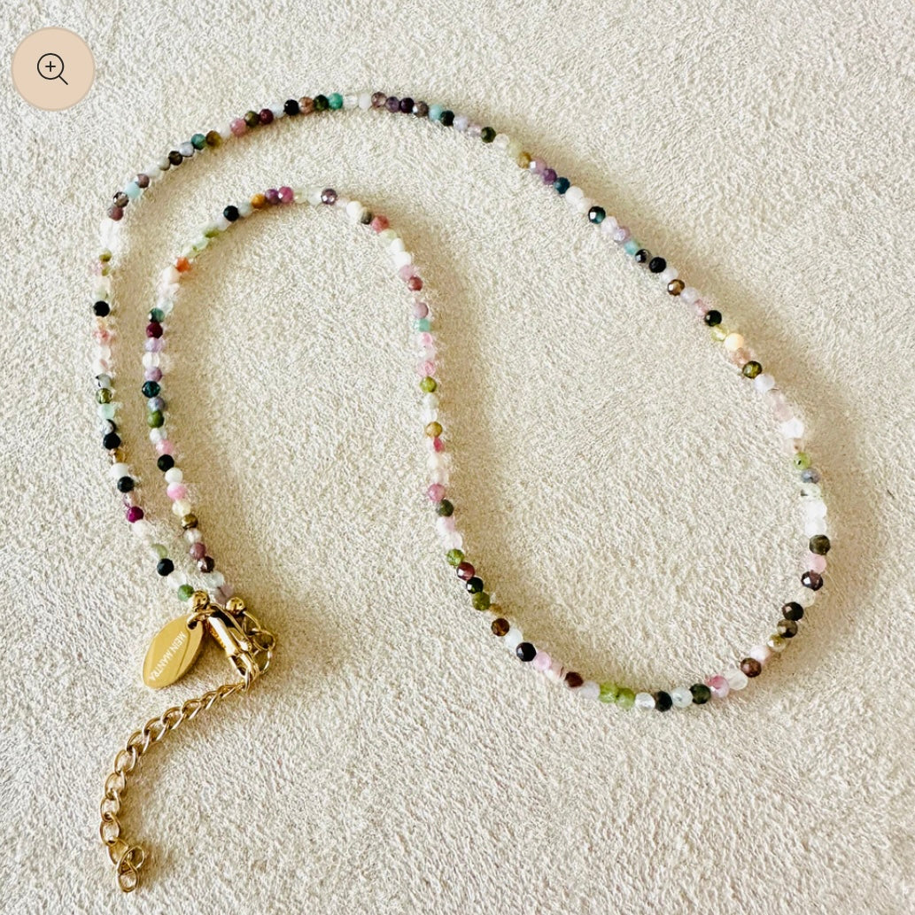 Tiny Treasure - Edelsteinkette bunter Turmalin