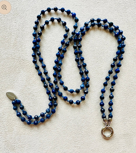 Edelsteinkette Lapislazuli - 90cm