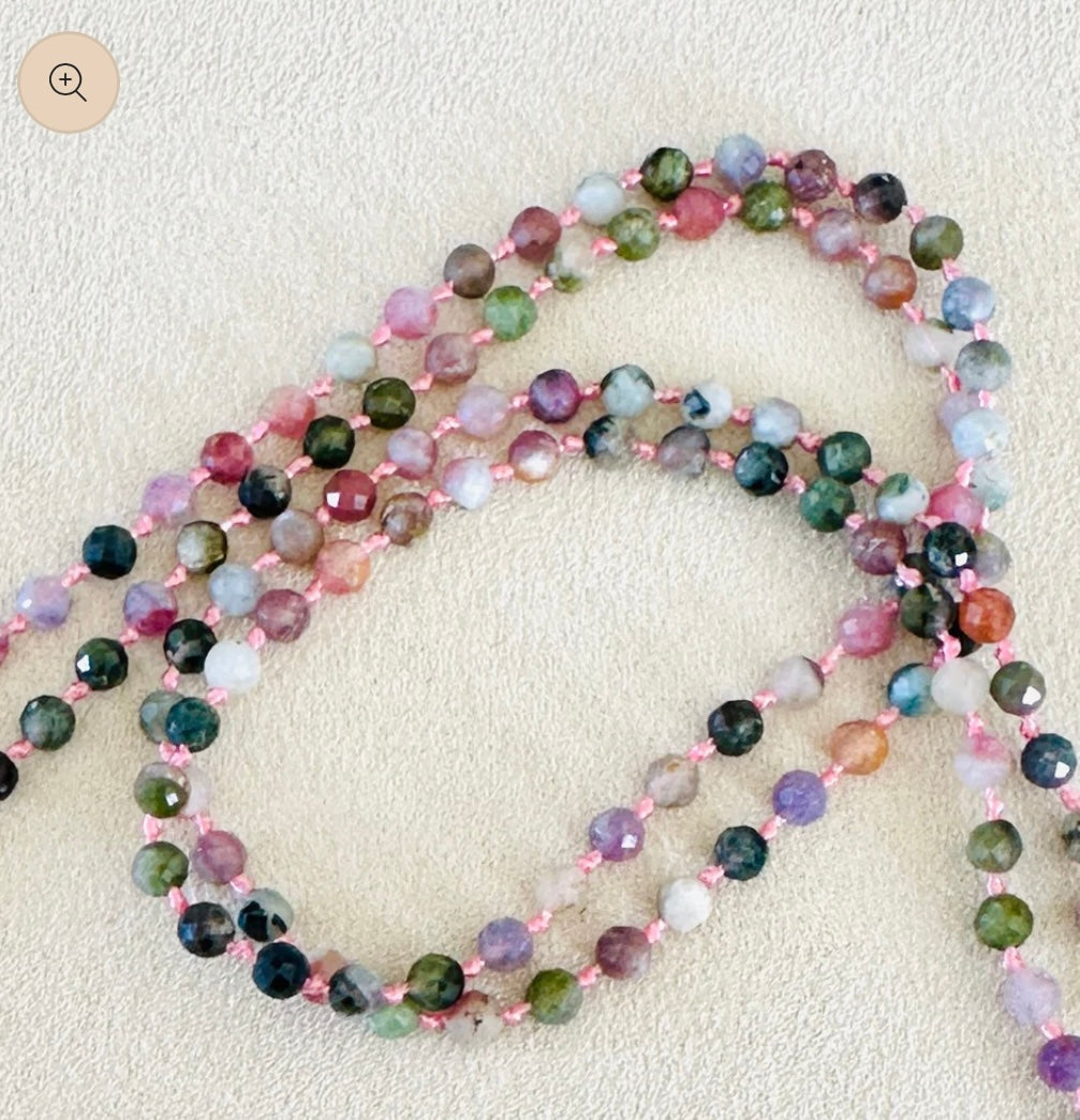 Edelsteinkette bunter Turmalin